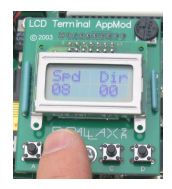 LCD AppMod with 4 push buttons